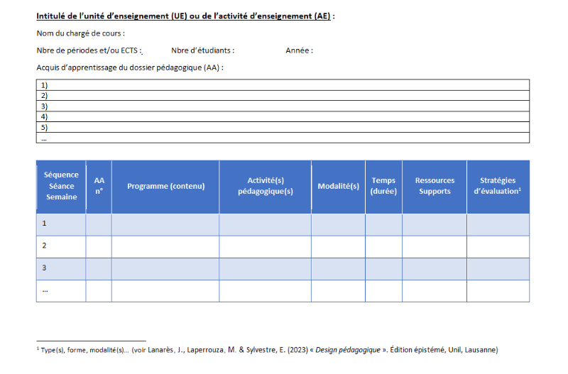Canevas pour un scénario pédagogique